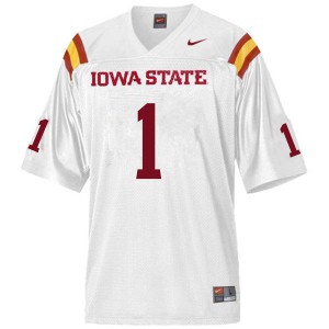 Men's Iowa State Cyclones Datrone Young #1 Player White Jersey 365256-182