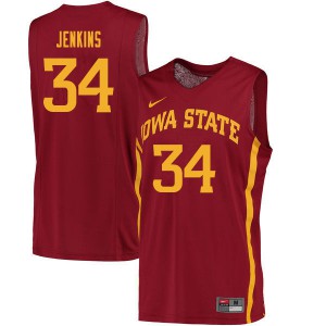 Men Iowa State Cyclones Nate Jenkins #34 Cardinal Alumni Jerseys 893042-378