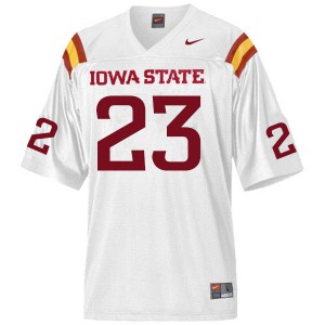 Mens Iowa State Cyclones Parker Rickert #23 Official White Jersey 687267-440