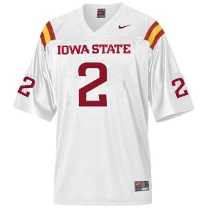 Mens Iowa State Cyclones Datrone Young #2 White Player Jerseys 263985-980