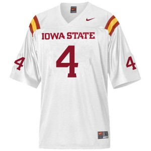 Men Iowa State Cyclones Johnnie Lang Jr. #4 White Official Jersey 319689-757