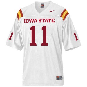 Men's Iowa State Cyclones Lawrence White IV #11 White Stitched Jerseys 921522-954