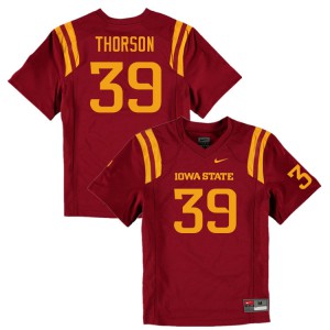 Men Iowa State Cyclones Asle Thorson #39 Embroidery Cardinal Jersey 458154-852