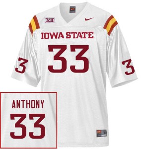Men Iowa State Cyclones Cale Anthony #33 Player White Jerseys 373766-326
