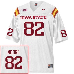 Mens Iowa State Cyclones Tyler Moore #82 Football White Jerseys 318671-328