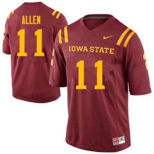 Mens Iowa State Cyclones Chase Allen #11 Football Cardinal Jerseys 363930-949