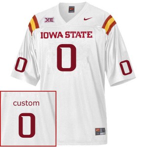 Mens Iowa State Cyclones Custom #00 Player White Jerseys 853029-891