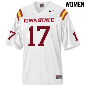 Women's Iowa State Cyclones Darren Wilson #17 Player White Jerseys 393392-340