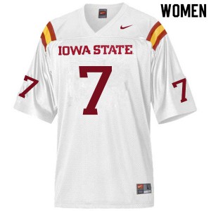 Women Iowa State Cyclones Joe Rivera #7 White Player Jersey 812672-234