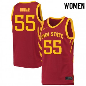Women's Iowa State Cyclones Darlinstone Dubar #55 Cardinal NCAA Jersey 570600-845