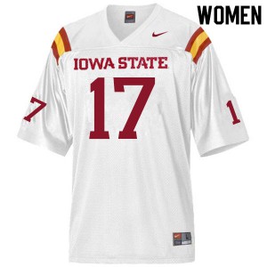 Women Iowa State Cyclones Darren Wilson Jr. #17 Stitched White Jerseys 121912-368