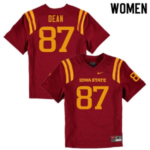 Womens Iowa State Cyclones Easton Dean #87 Official Cardinal Jersey 133431-624