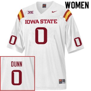 Women's Iowa State Cyclones Corey Dunn #0 NCAA White Jerseys 322639-974