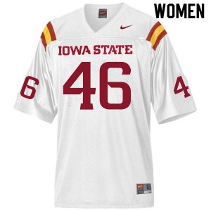Women's Iowa State Cyclones Andrew Ernstmeyer #46 NCAA White Jerseys 463268-256