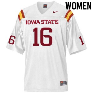 Women's Iowa State Cyclones Answer Gaye #16 White NCAA Jersey 368060-429