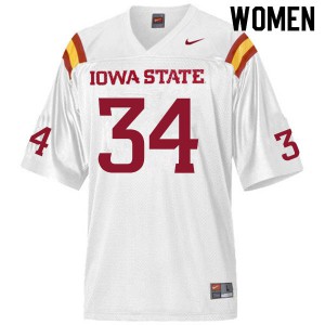 Womens Iowa State Cyclones Blaze Doxzon #34 Player White Jersey 795293-537