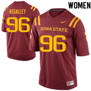 Women's Iowa State Cyclones Connor Assalley #96 NCAA Cardinal Jerseys 666265-814