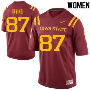 Women's Iowa State Cyclones David Irving #87 Cardinal NCAA Jerseys 248818-270