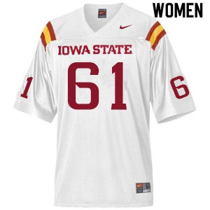 Womens Iowa State Cyclones Evan Kilstrom #61 Player White Jersey 286745-942