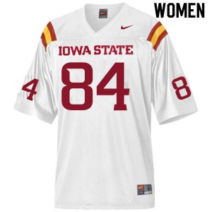 Women Iowa State Cyclones Ezeriah Anderson #84 NCAA White Jersey 974049-915