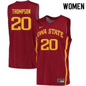 Womens Iowa State Cyclones Gary Thompson #20 College Cardinal Jerseys 768768-170