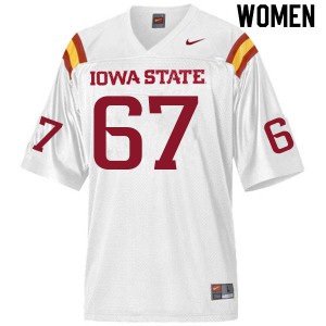 Women Iowa State Cyclones Grant Treiber #67 White NCAA Jersey 605679-325