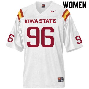 Womens Iowa State Cyclones J.R. Singleton #96 White Player Jersey 623724-740