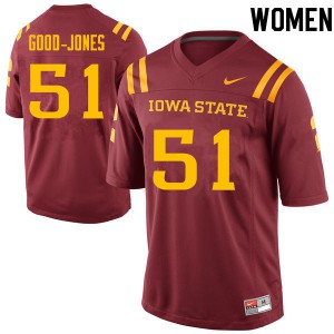 Women Iowa State Cyclones Julian Good-Jones #51 NCAA Cardinal Jersey 320620-905