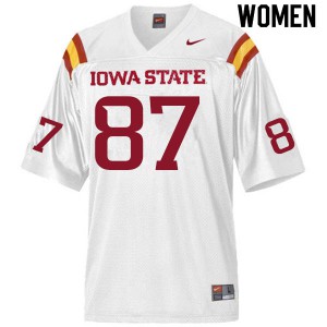 Womens Iowa State Cyclones Ryan Pritchard #87 Player White Jerseys 215781-502