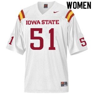 Womens Iowa State Cyclones Stevo Klotz #51 White Alumni Jersey 396317-462