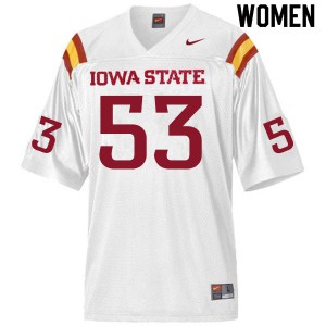 Womens Iowa State Cyclones Will Clapper #53 Official White Jersey 800195-580