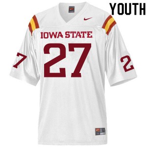 Youth Iowa State Cyclones Amechie Walker #27 College White Jersey 642374-591