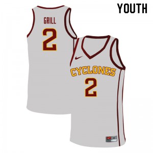 Youth Iowa State Cyclones Caleb Grill #2 Official White Jersey 562096-484