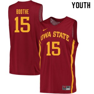 Youth Iowa State Cyclones Carter Boothe #15 Cardinal Embroidery Jersey 731953-638