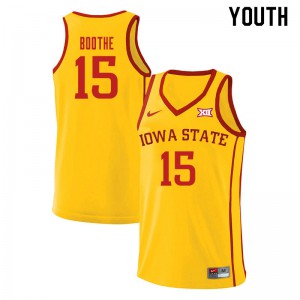Youth Iowa State Cyclones Carter Boothe #15 Yellow College Jerseys 760933-204