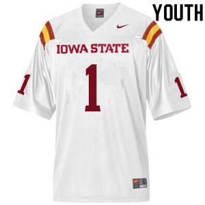 Youth Iowa State Cyclones Datrone Young #1 Player White Jersey 829954-243