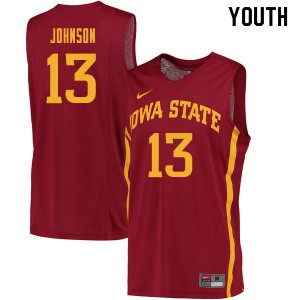 Youth Iowa State Cyclones Javan Johnson #13 Player Cardinal Jerseys 923742-614