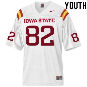 Youth Iowa State Cyclones Landen Akers #82 White Player Jersey 663922-199
