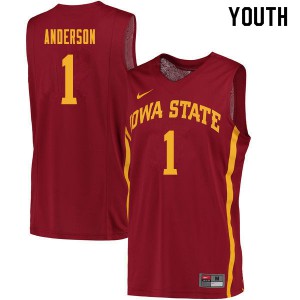Youth Iowa State Cyclones Luke Anderson #1 Cardinal Player Jerseys 556562-781