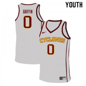 Youth Iowa State Cyclones Zion Griffin #0 Player White Jerseys 939956-498