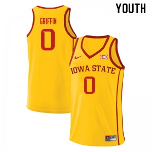 Youth Iowa State Cyclones Zion Griffin #0 Yellow Alumni Jerseys 949558-183