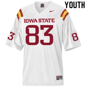 Youth Iowa State Cyclones DeShawn Hanika #83 White Official Jersey 435674-710