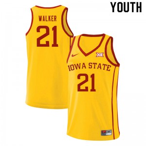 Youth Iowa State Cyclones Jaden Walker #21 Yellow Alumni Jerseys 892363-535
