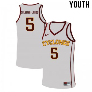 Youth Iowa State Cyclones Jalen Coleman-Lands #5 University White Jersey 332470-148