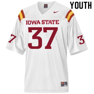 Youth Iowa State Cyclones Jordyn Morgan #37 Official White Jersey 360349-347