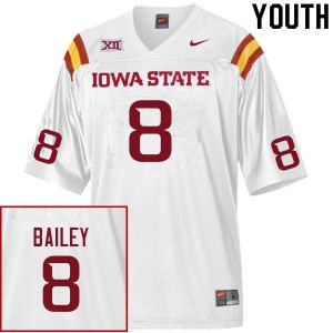 Youth Iowa State Cyclones Cordarrius Bailey #8 White Alumni Jerseys 264463-987