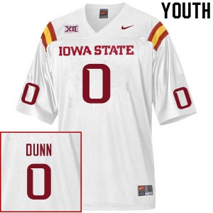 Youth Iowa State Cyclones Corey Dunn #0 White Embroidery Jerseys 741260-310