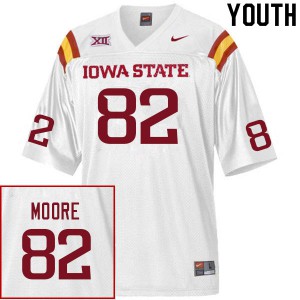 Youth Iowa State Cyclones Tyler Moore #82 High School White Jersey 986813-366
