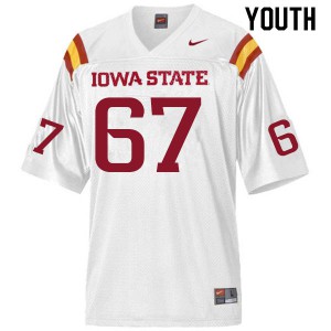 Youth Iowa State Cyclones Grant Treiber #67 White Embroidery Jerseys 182144-298