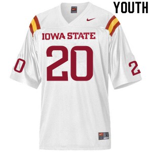 Youth Iowa State Cyclones Hayes Gibson #20 White High School Jerseys 513728-324